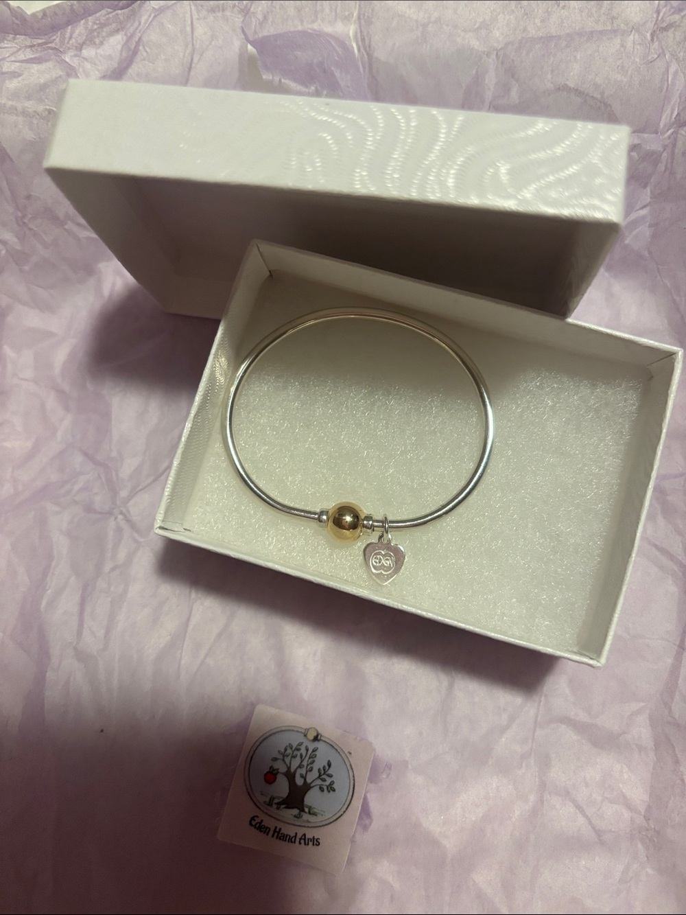 Eden Hand Arts Screwball Silver with gold ball size: 5 3/8